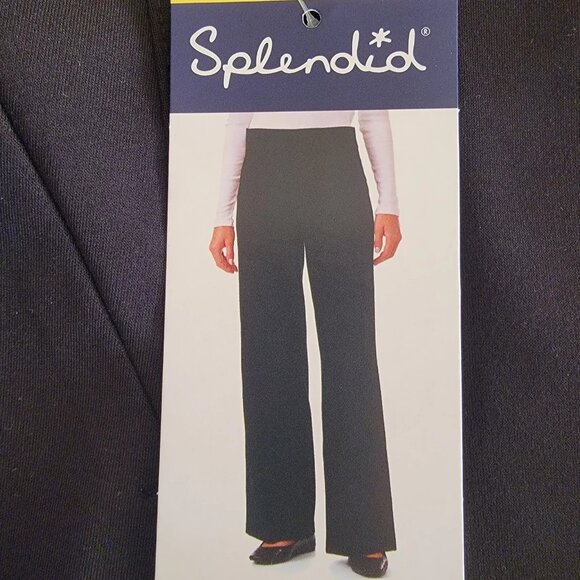 NWT Splendid Women's Wide Leg Soft Pull On Pants Black Size 2XL $60 11HL263 - Picture 1 of 2
